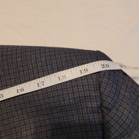 Haggar Blazer Mens 48L Navy Plaid Tailored Sport Coat Jacket Career Business New - Picture 16 of 16